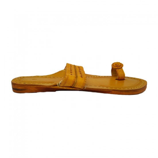 Buy Tan Colored Smart Ladies Kolhapuri Chappal Swarajyam